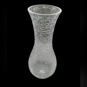 Crackle‎ Glass Vase - clear. No imperfections.